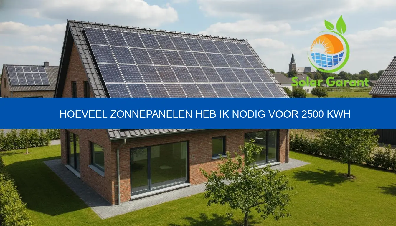 hoeveel zonnepanelen heb ik nodig voor 2500 kwh