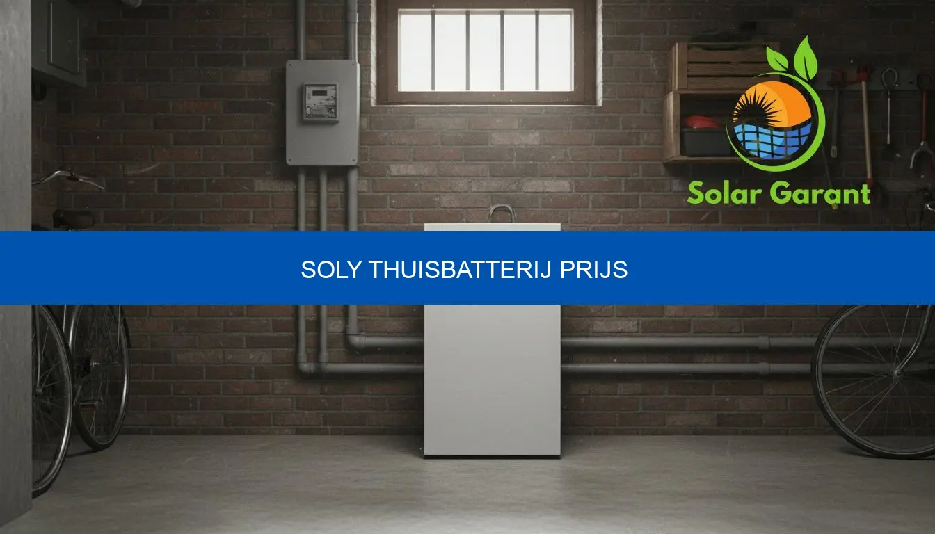 Soly thuisbatterij prijs | Modellen, huren of kopen