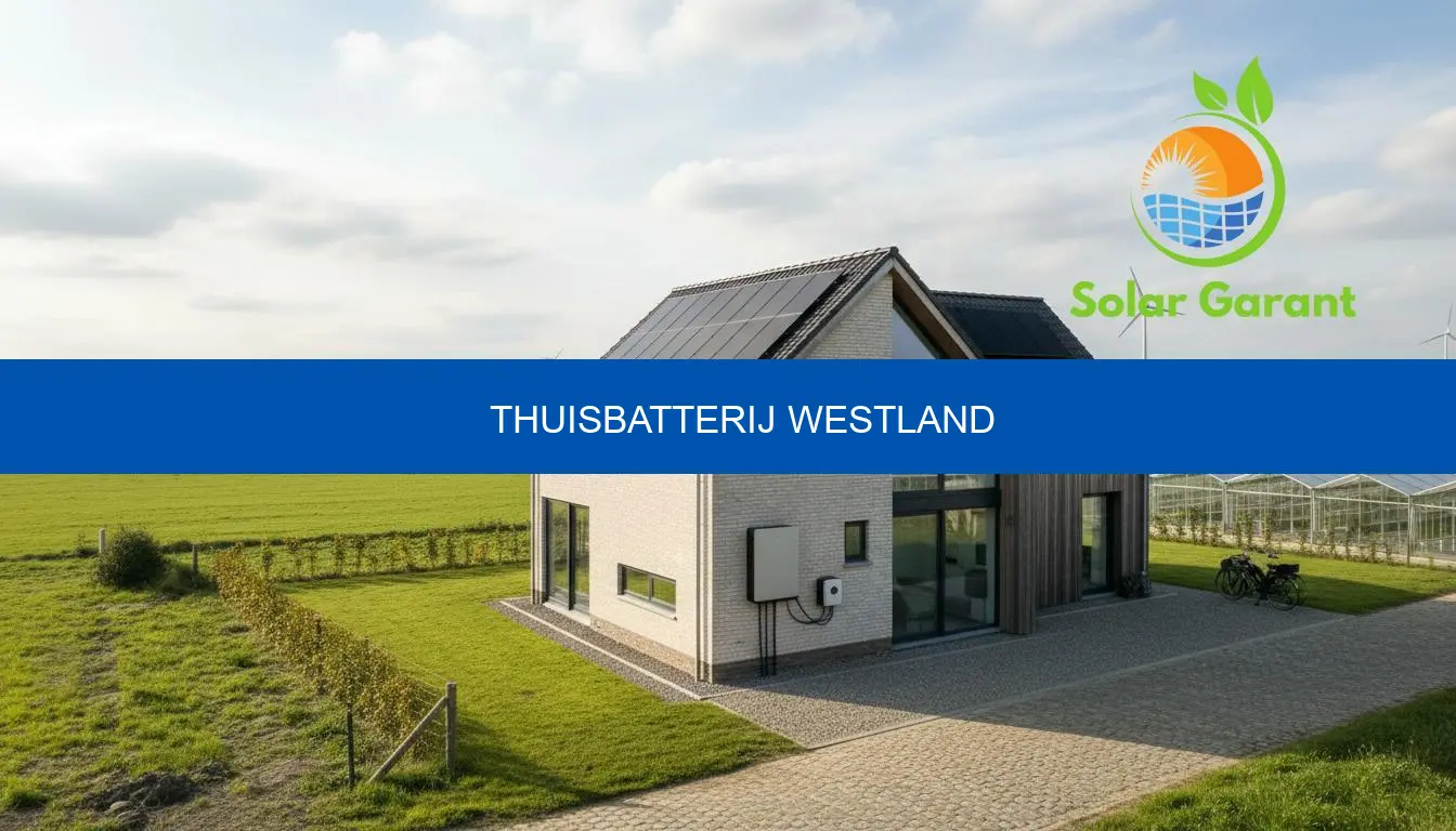 Thuisbatterij Westland | Advies en Offertes